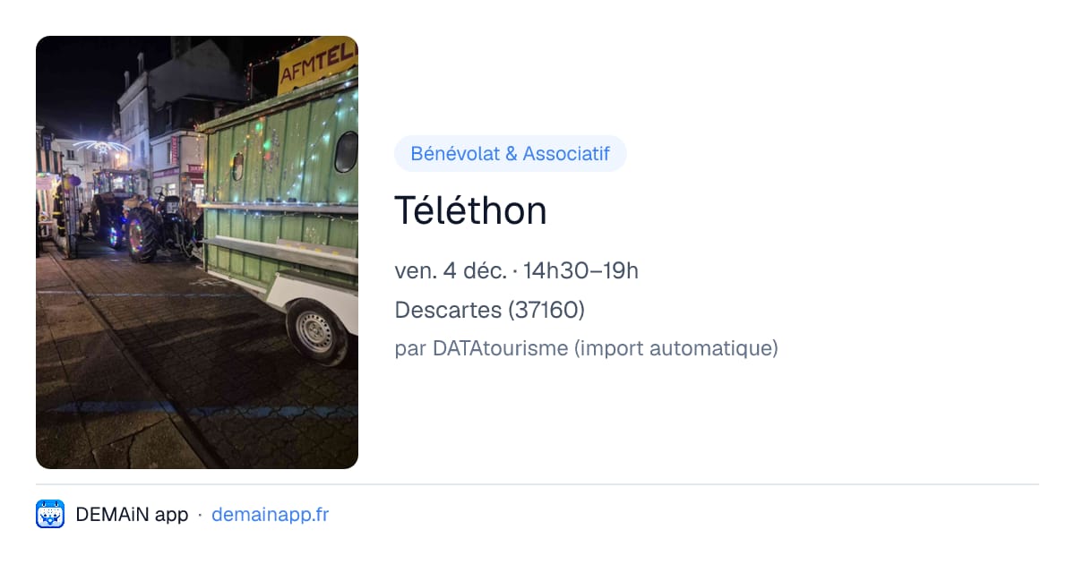 Téléthon — Descartes