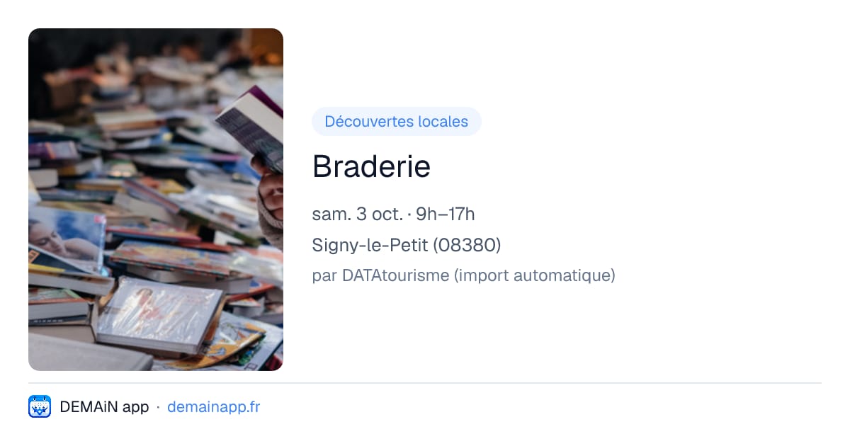 Braderie — Signy-le-Petit