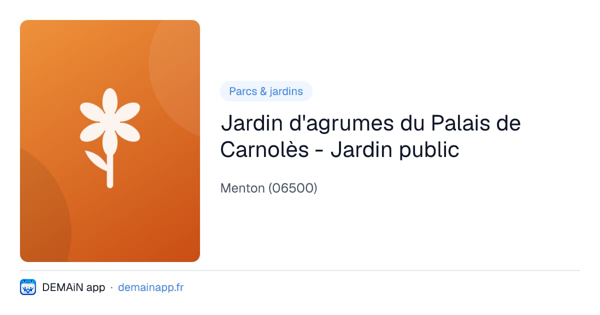 Jardin d'agrumes du Palais de Carnolès - Jardin public — Menton