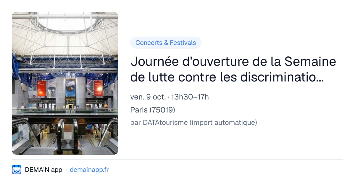 Journée d'ouverture de la Semaine de lutte contre les discriminations du 19e — Paris