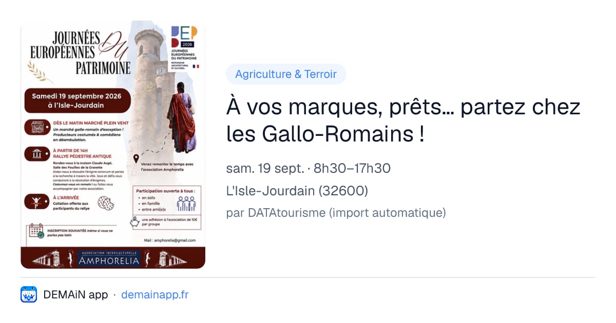 À vos marques, prêts… partez chez les Gallo-Romains ! — L'Isle-Jourdain