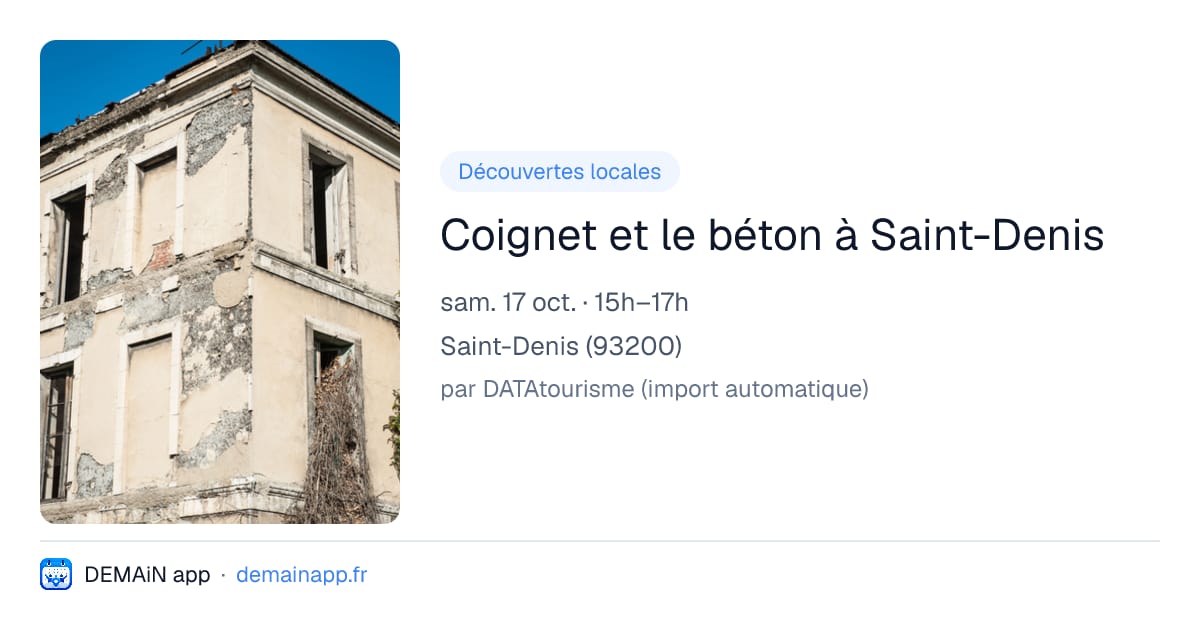 Coignet et le béton à Saint-Denis — Saint-Denis