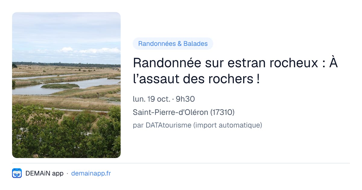 Randonnée sur estran rocheux : À l’assaut des rochers ! — Saint-Pierre-d'Oléron
