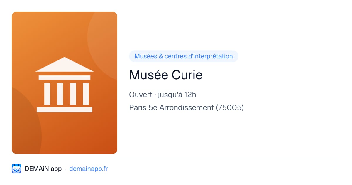 Musée Curie — Paris 5e Arrondissement