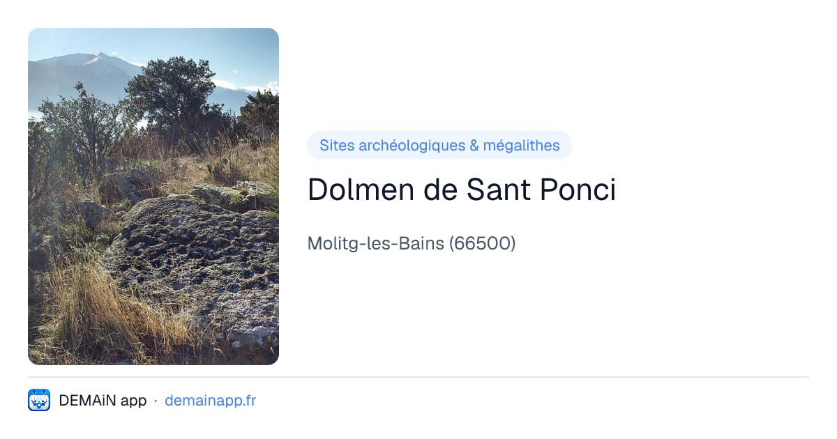 Dolmen de Sant Ponci — Molitg-les-Bains