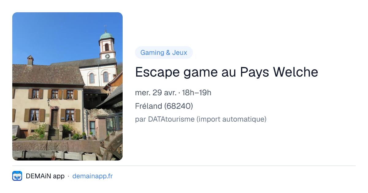 Escape game au Pays Welche — Fréland