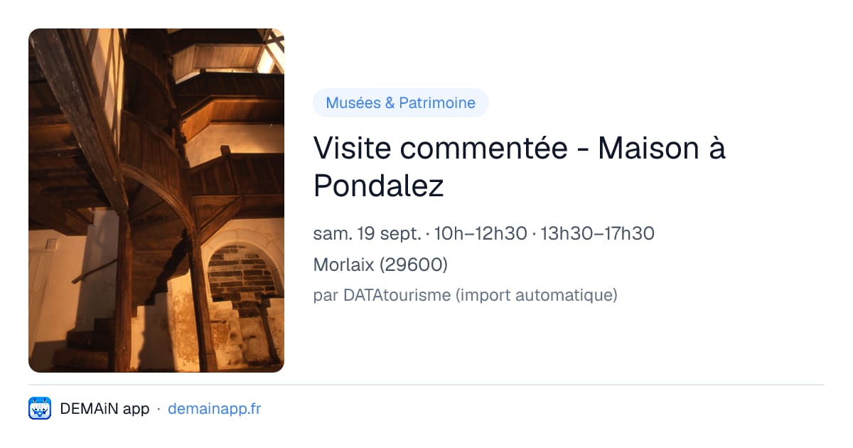 Visite commentée - Maison à Pondalez — Morlaix