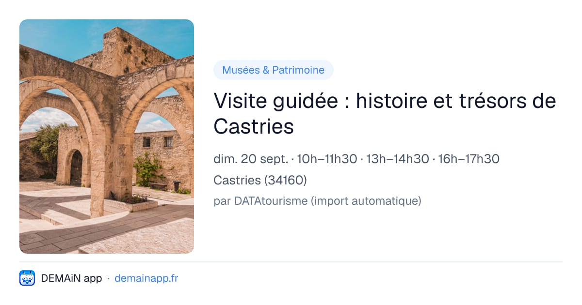 Visite guidée : histoire et trésors de Castries — Castries