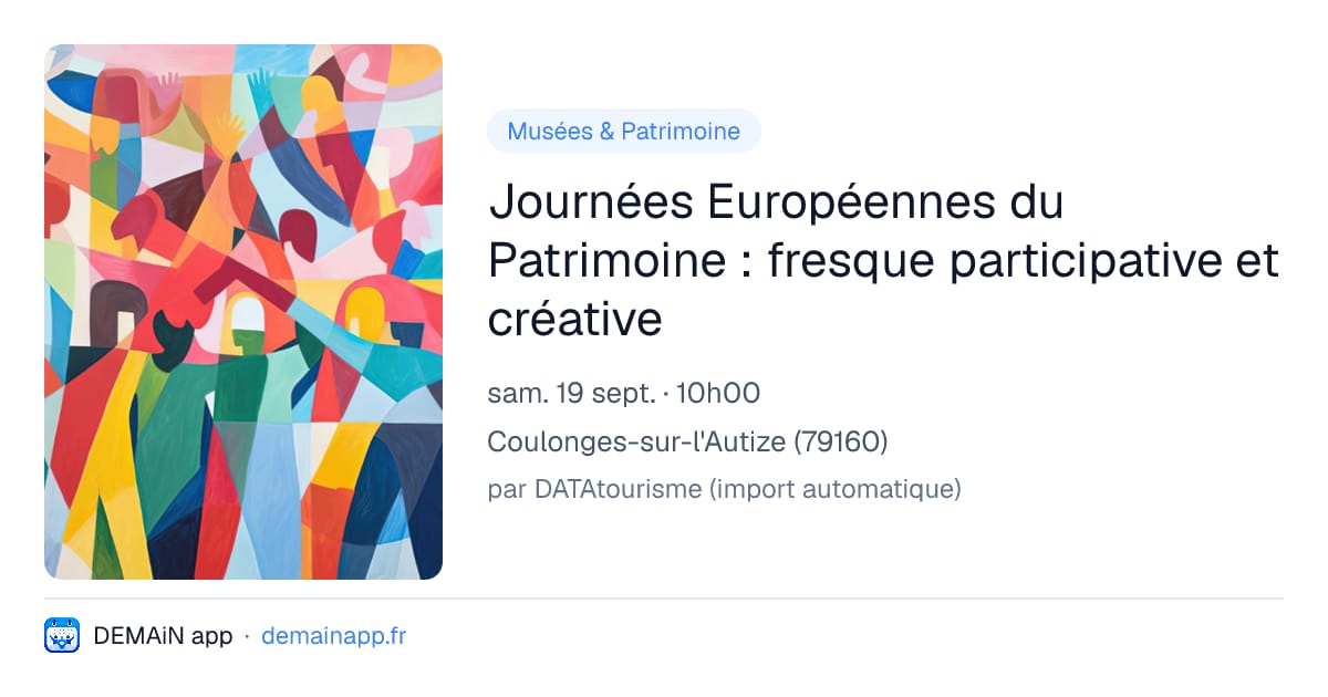 Journées Européennes du Patrimoine : fresque participative et créative — Coulonges-sur-l'Autize