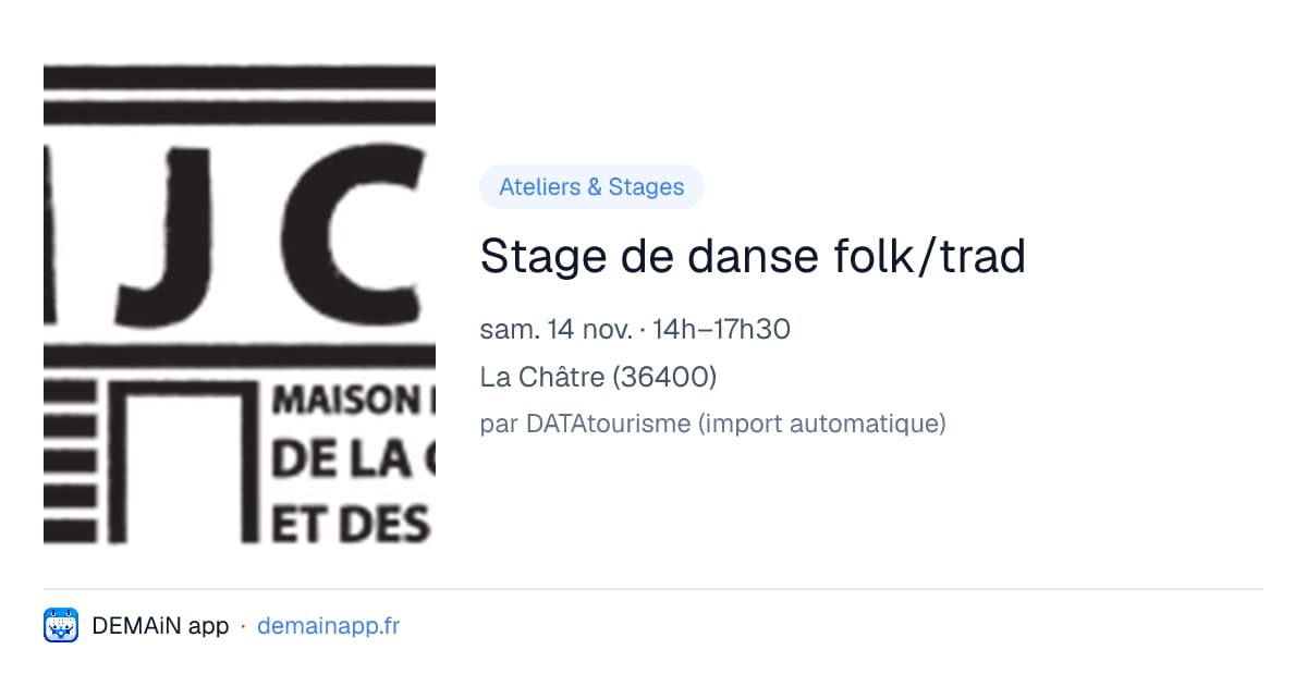 Stage de danse folk/trad — La Châtre