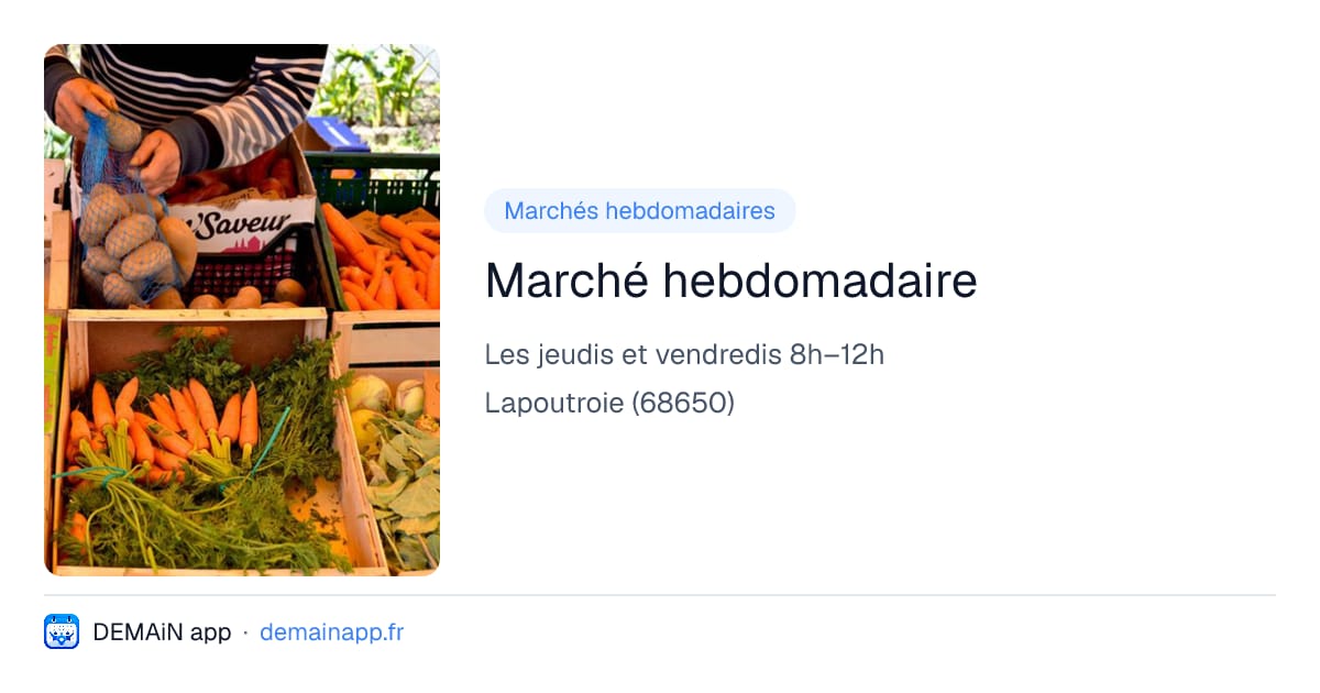 Marché hebdomadaire — Lapoutroie