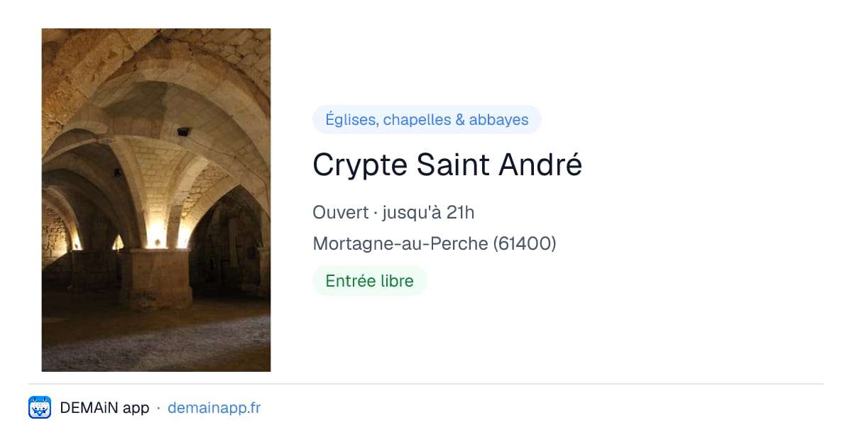Crypte Saint André — Mortagne-au-Perche