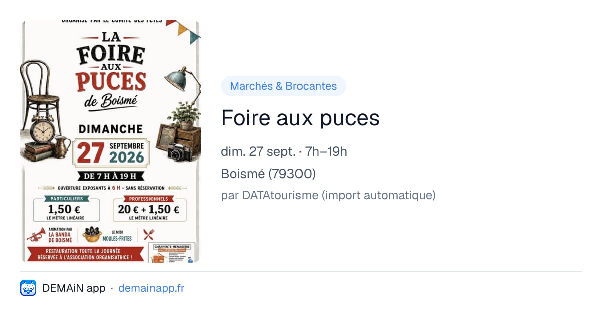 Foire aux puces — Boismé