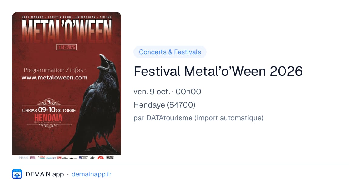 Festival Metal’o’Ween 2026 — Hendaye