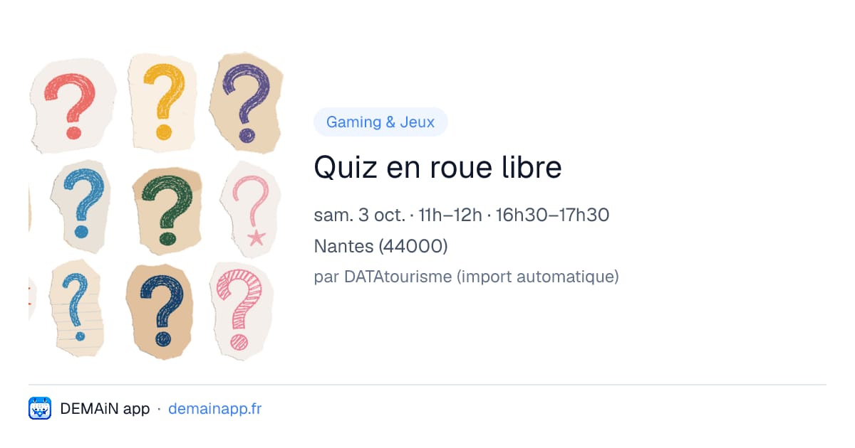 Quiz en roue libre — Nantes