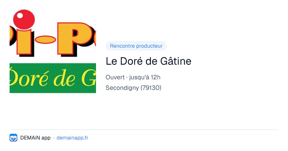 Le Doré de Gâtine — Secondigny
