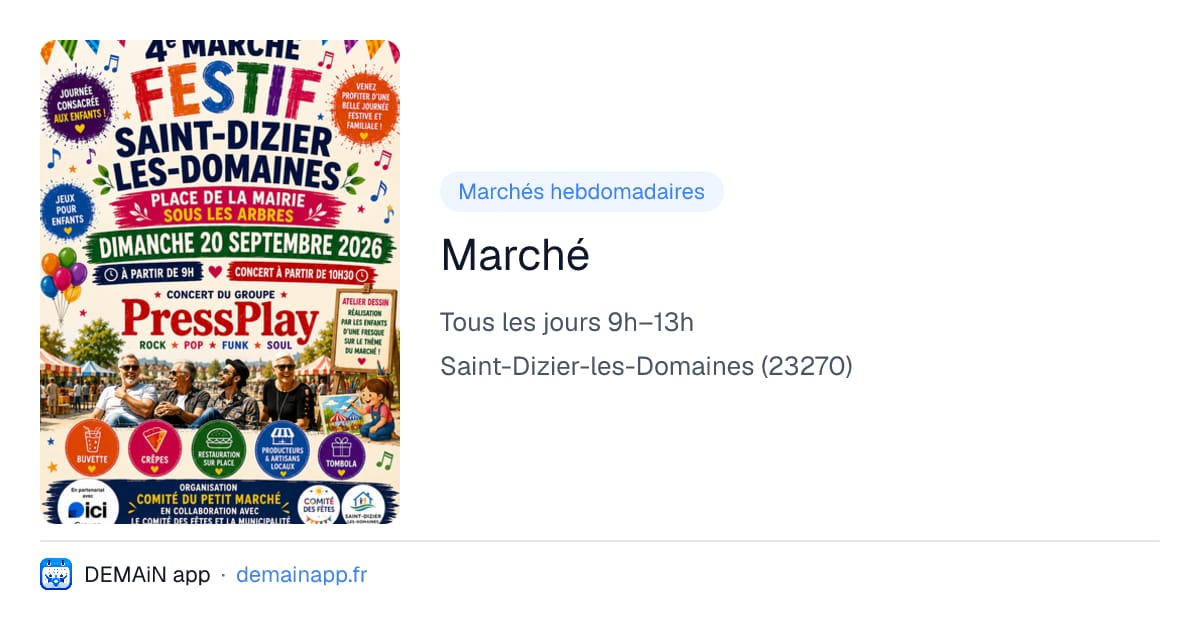 Marché — Saint-Dizier-les-Domaines