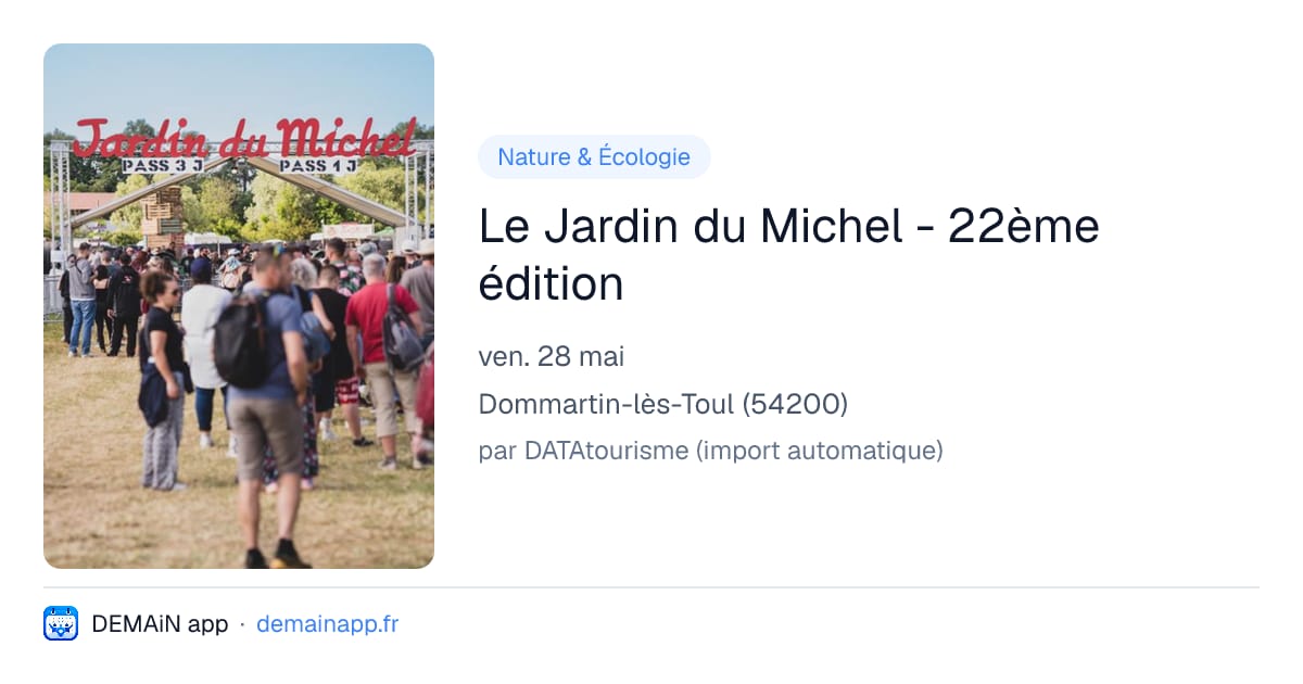 Le Jardin du Michel - 22ème édition — Dommartin-lès-Toul