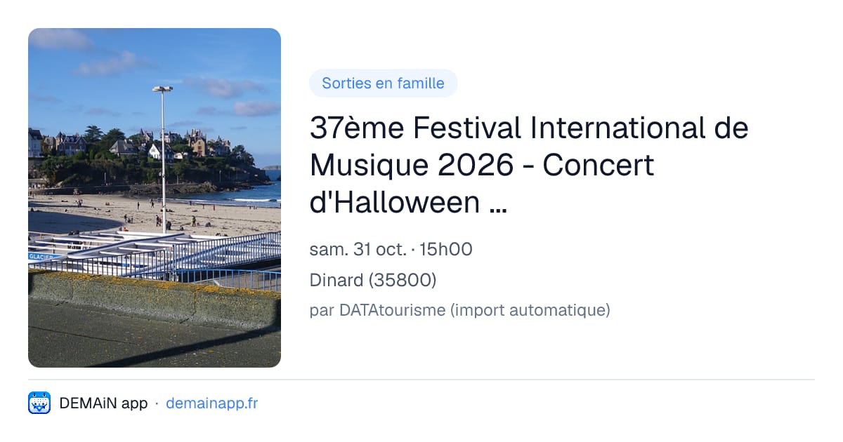 37ème Festival International de Musique 2026 - Concert d'Halloween "Songe d'une nuit d'Opéra" — Dinard