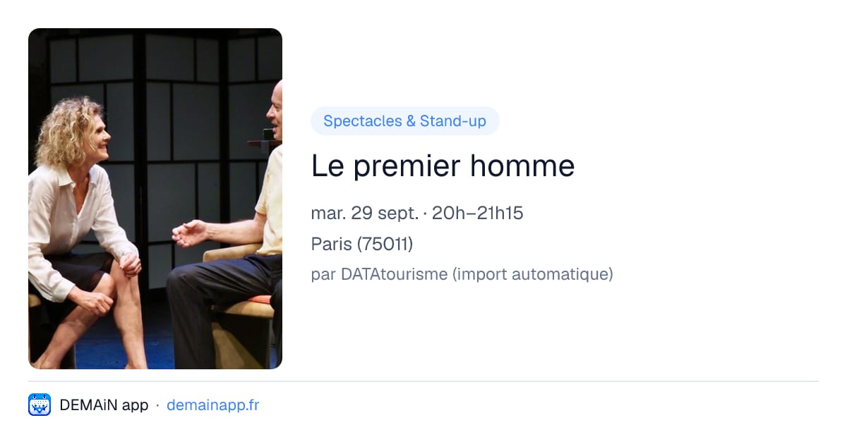 Le premier homme — Paris