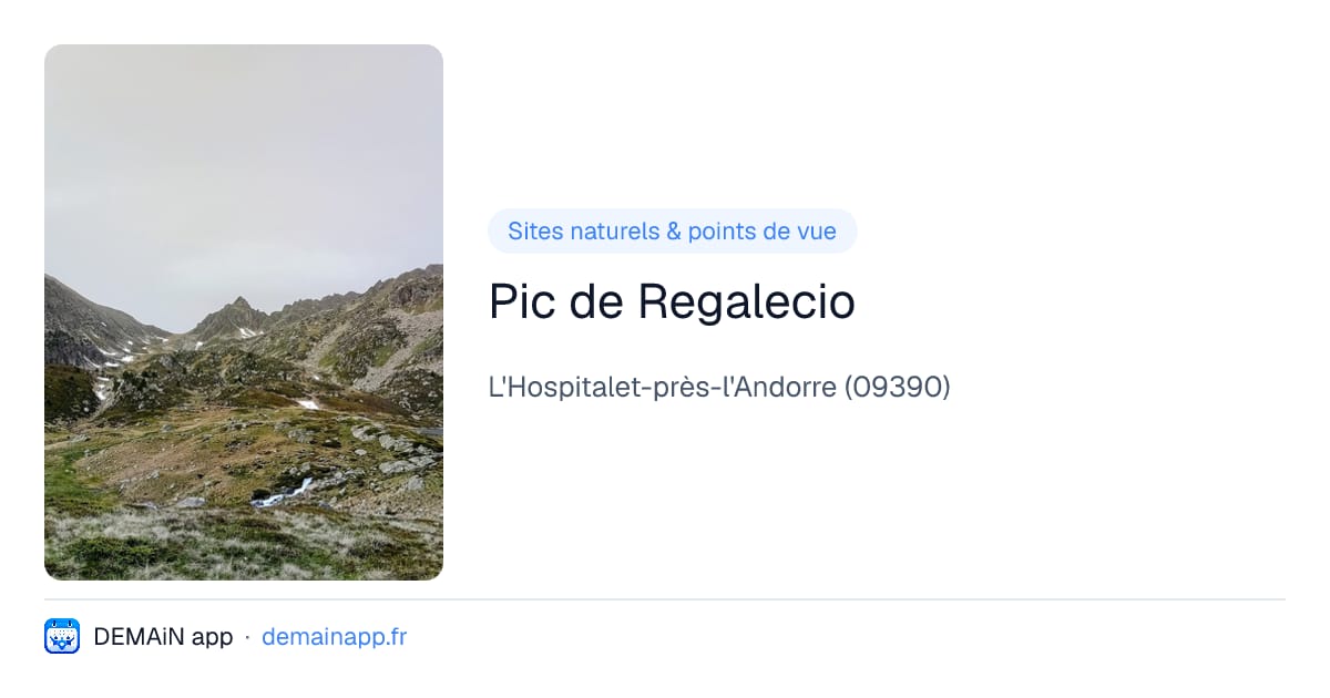 Pic de Regalecio — L'Hospitalet-près-l'Andorre
