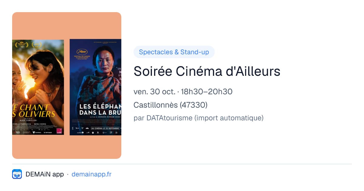 Soirée Cinéma d'Ailleurs — Castillonnès