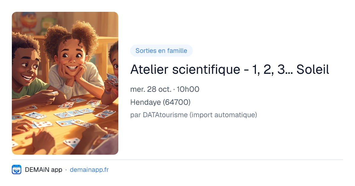 Atelier scientifique - 1, 2, 3... Soleil — Hendaye