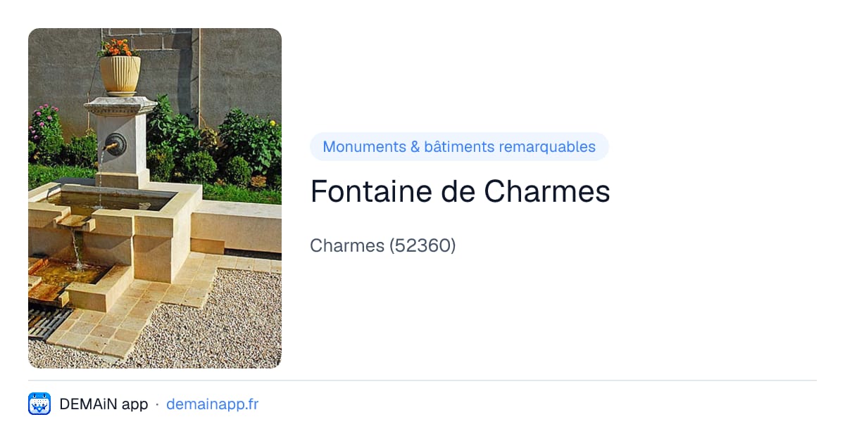 Fontaine de Charmes — Charmes