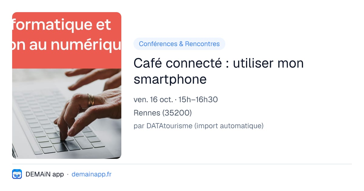 Café connecté : utiliser mon smartphone — Rennes