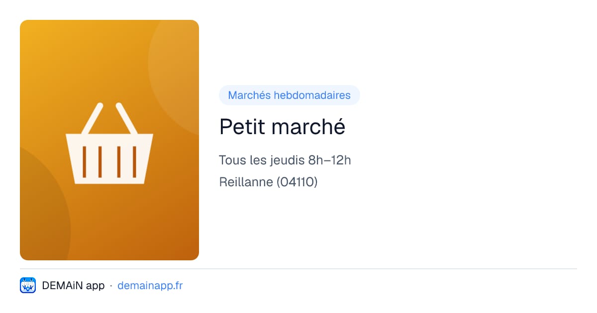 Petit marché — Reillanne