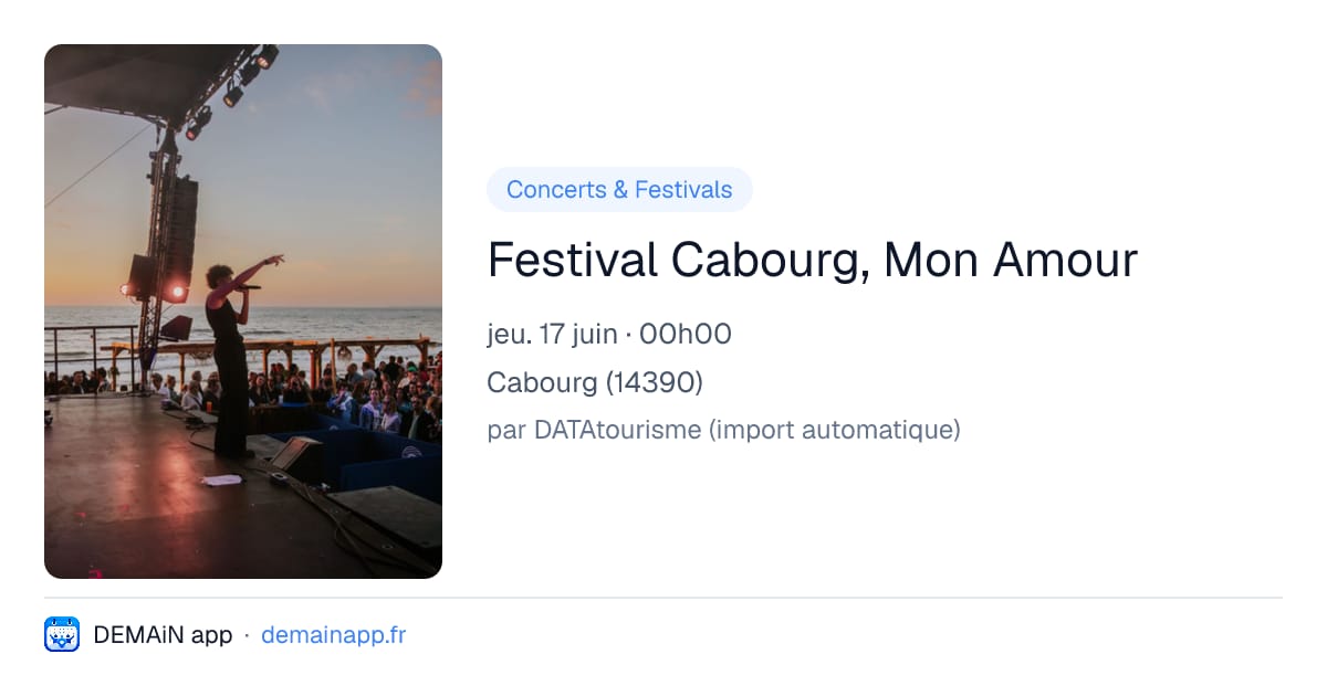 Festival Cabourg, Mon Amour — Cabourg