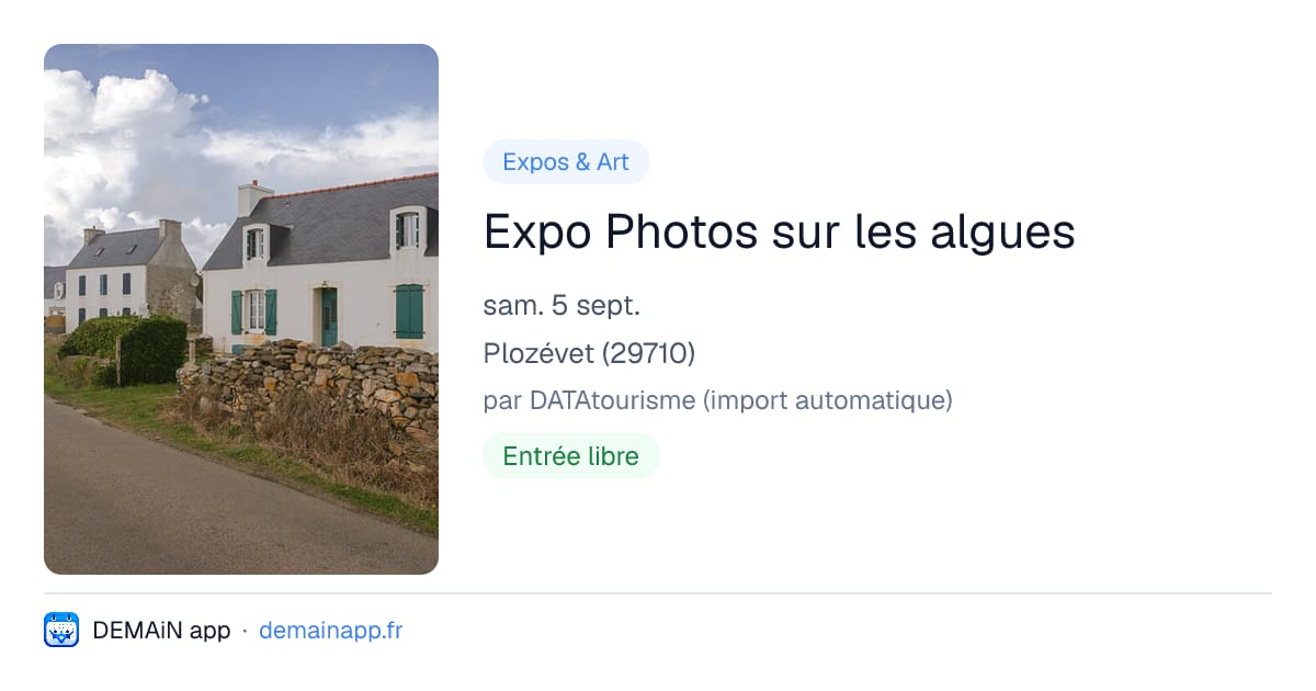 Expo Photos sur les algues — Plozévet