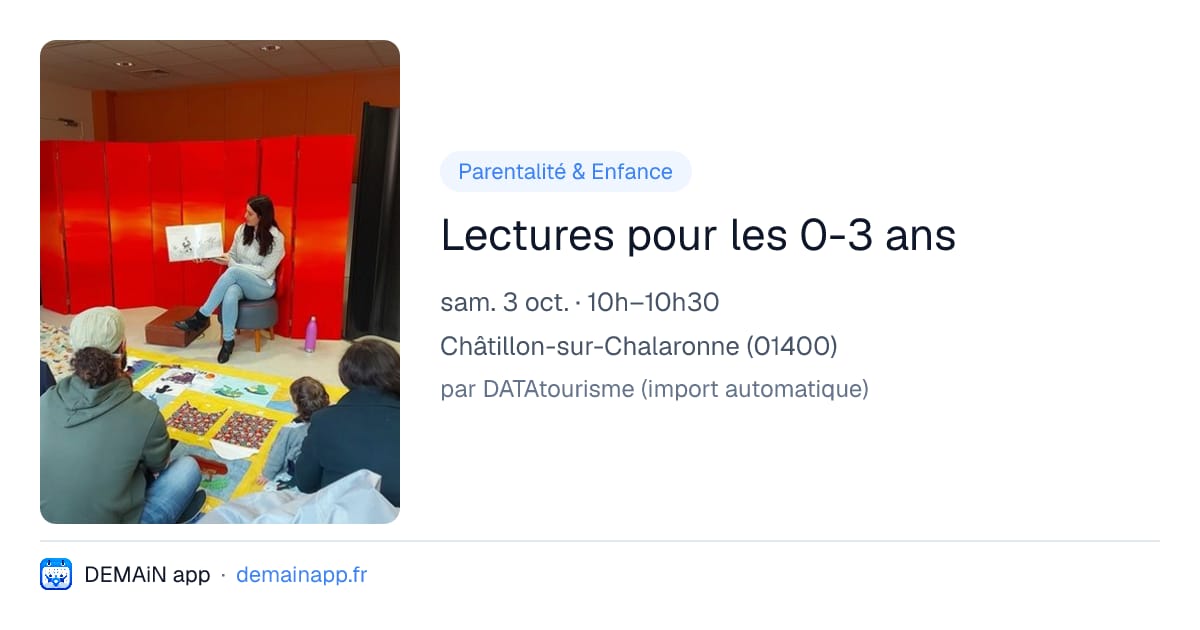 Lectures pour les 0-3 ans — Châtillon-sur-Chalaronne