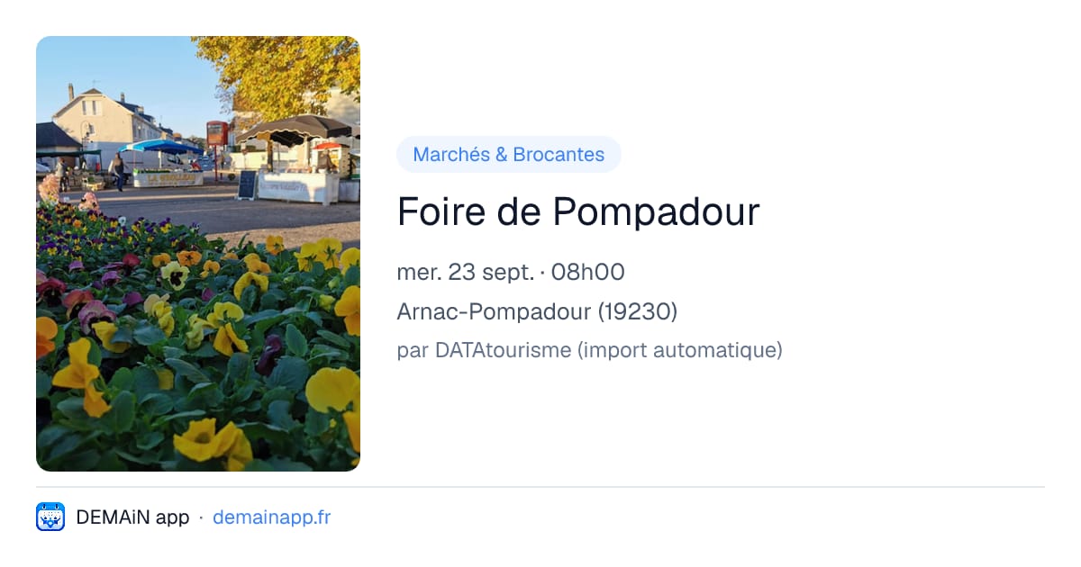 Foire de Pompadour — Arnac-Pompadour