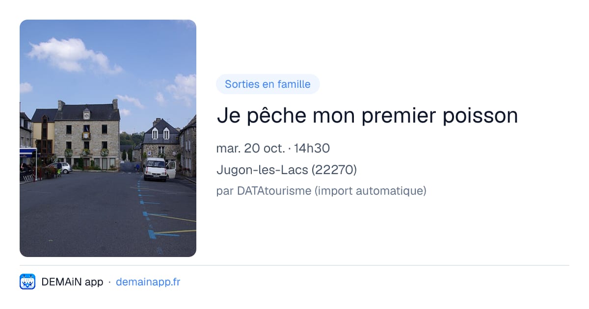 Je pêche mon premier poisson — Jugon-les-Lacs
