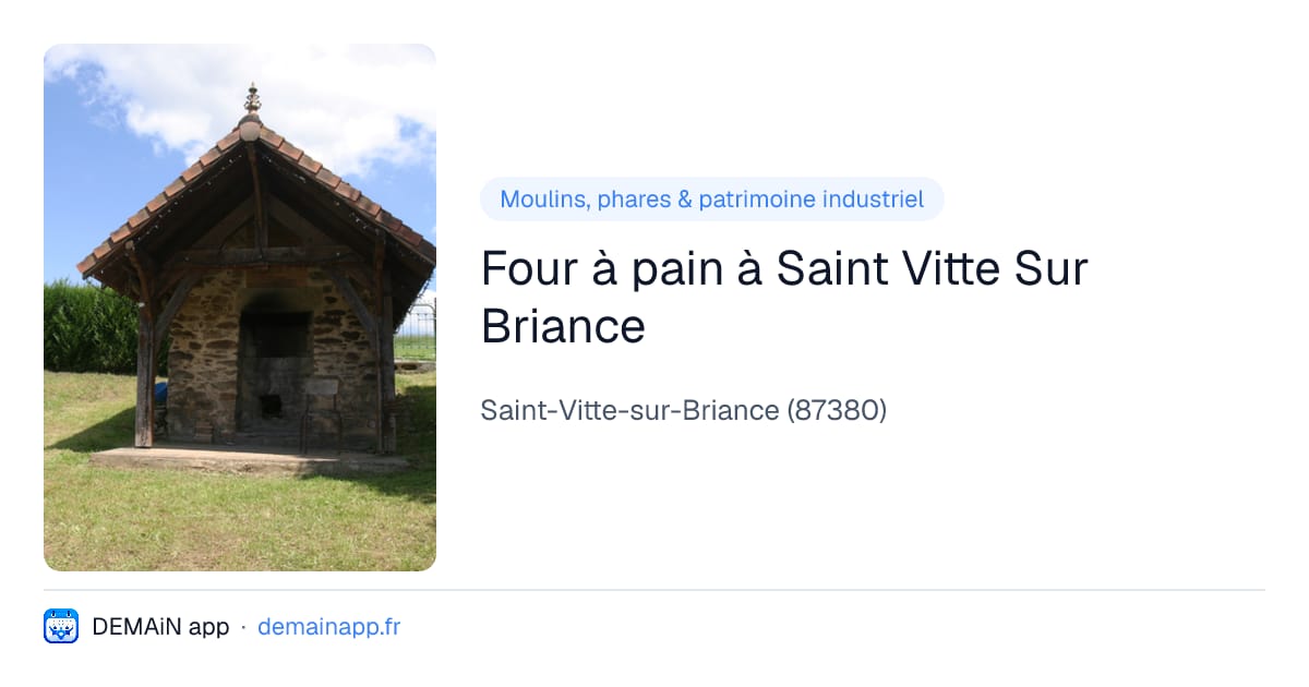 Four à pain à Saint Vitte Sur Briance — Saint-Vitte-sur-Briance