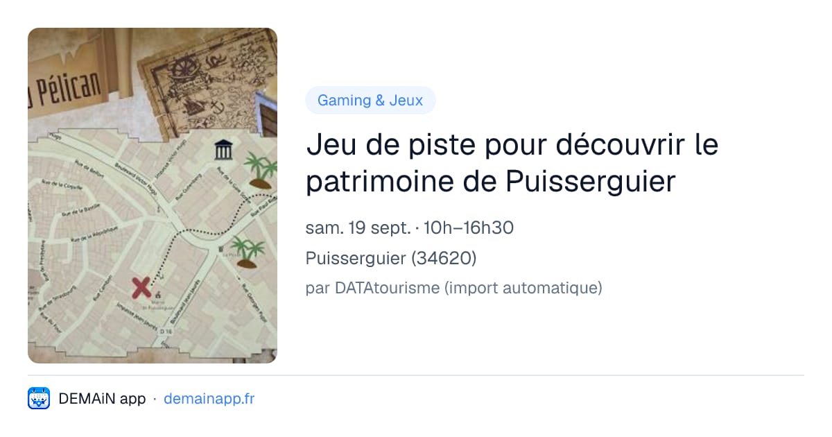 Jeu de piste pour découvrir le patrimoine de Puisserguier — Puisserguier