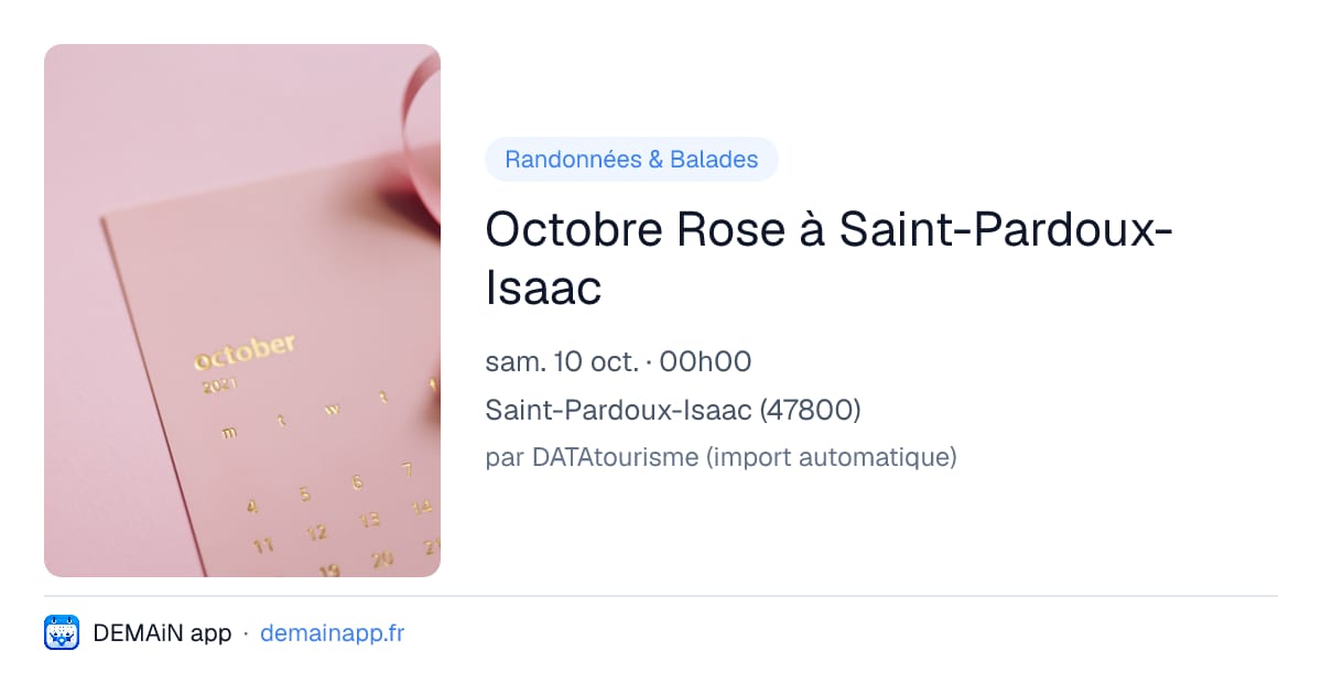 Octobre Rose à Saint-Pardoux-Isaac — Saint-Pardoux-Isaac