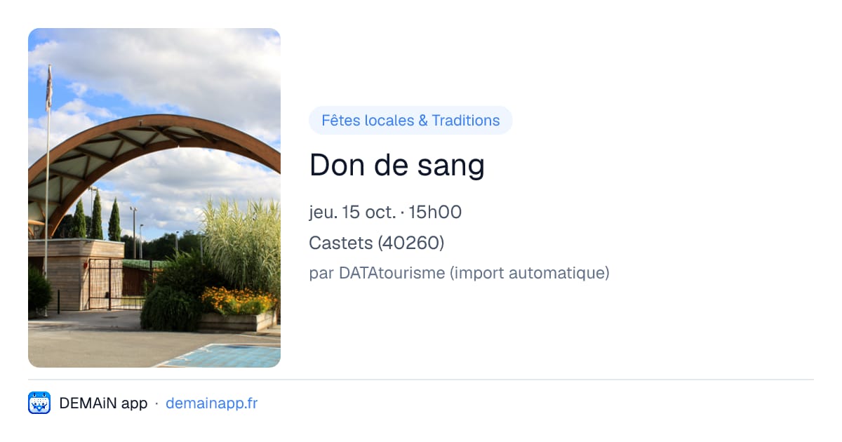 Don de sang — Castets