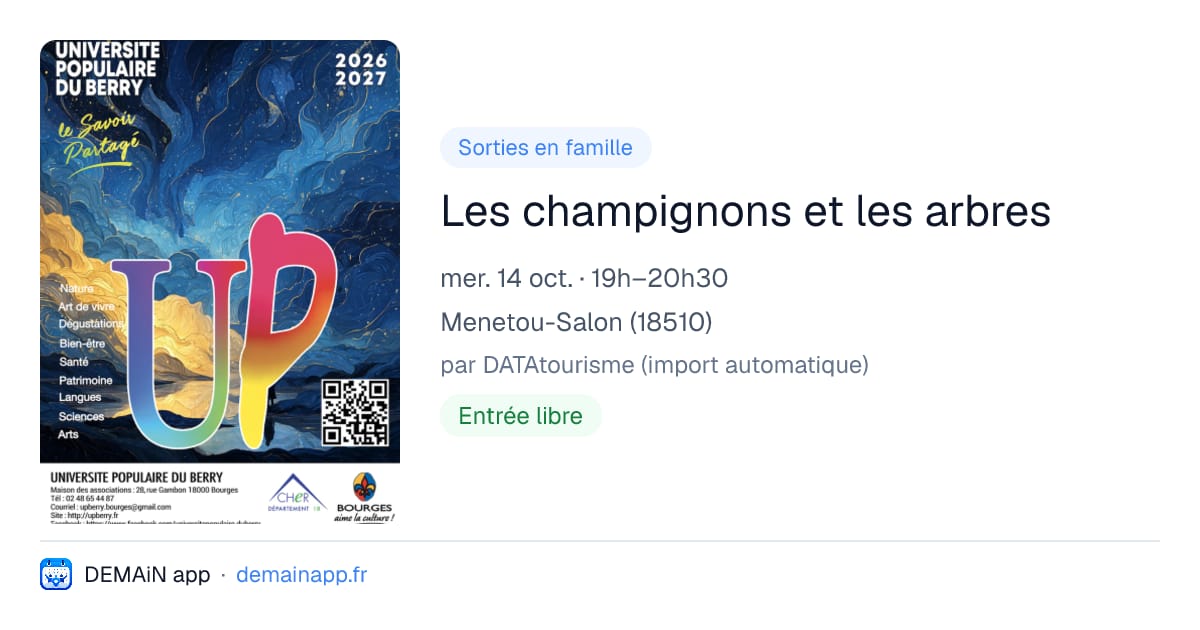Les champignons et les arbres — Menetou-Salon