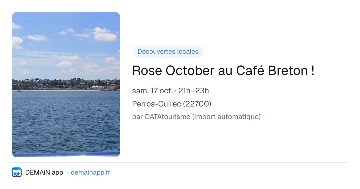 Rose October au Café Breton ! — Perros-Guirec