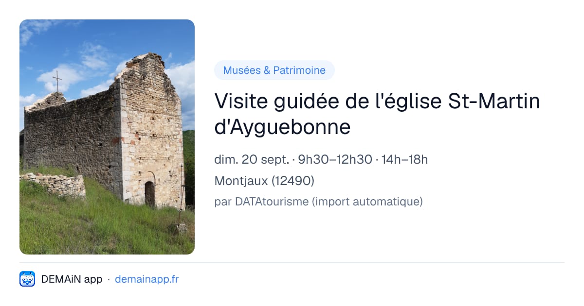 Visite guidée de l'église St-Martin d'Ayguebonne — Montjaux