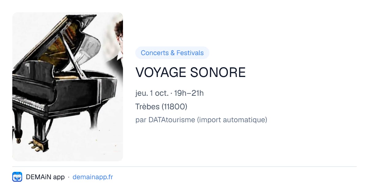 VOYAGE SONORE — Trèbes