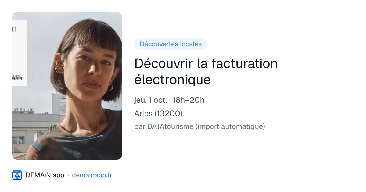 Découvrir la facturation électronique — Arles