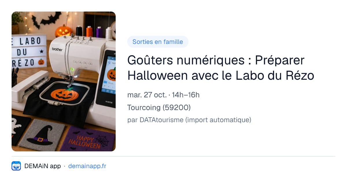 Goûters numériques : Préparer Halloween avec le Labo du Rézo — Tourcoing
