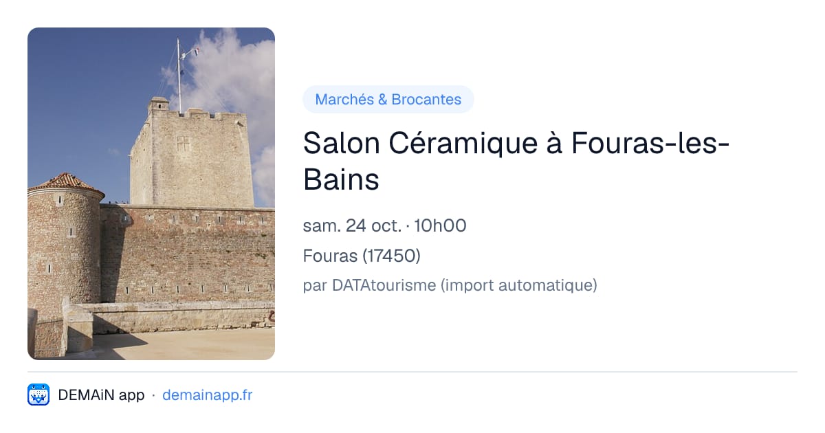 Salon Céramique à Fouras-les-Bains — Fouras