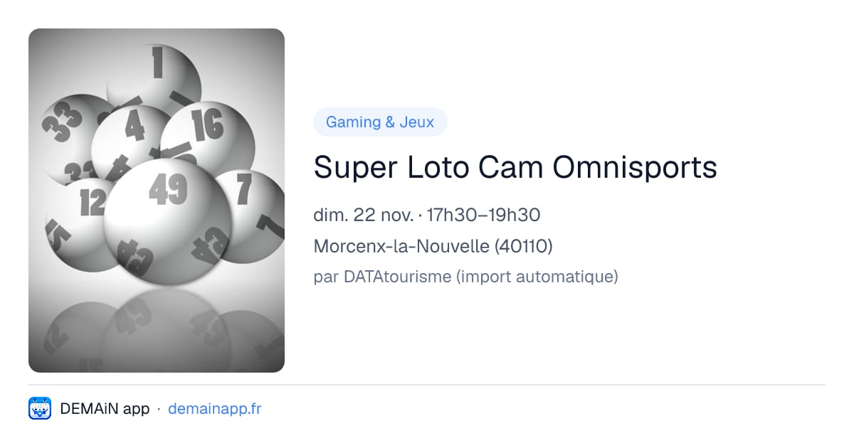 Super Loto Cam Omnisports — Morcenx-la-Nouvelle