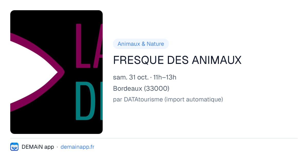 FRESQUE DES ANIMAUX — Bordeaux