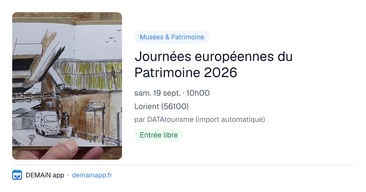 Journées européennes du Patrimoine 2026 — Lorient