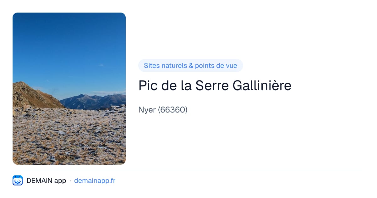Pic de la Serre Gallinière — Nyer